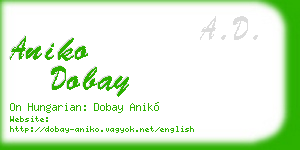 aniko dobay business card